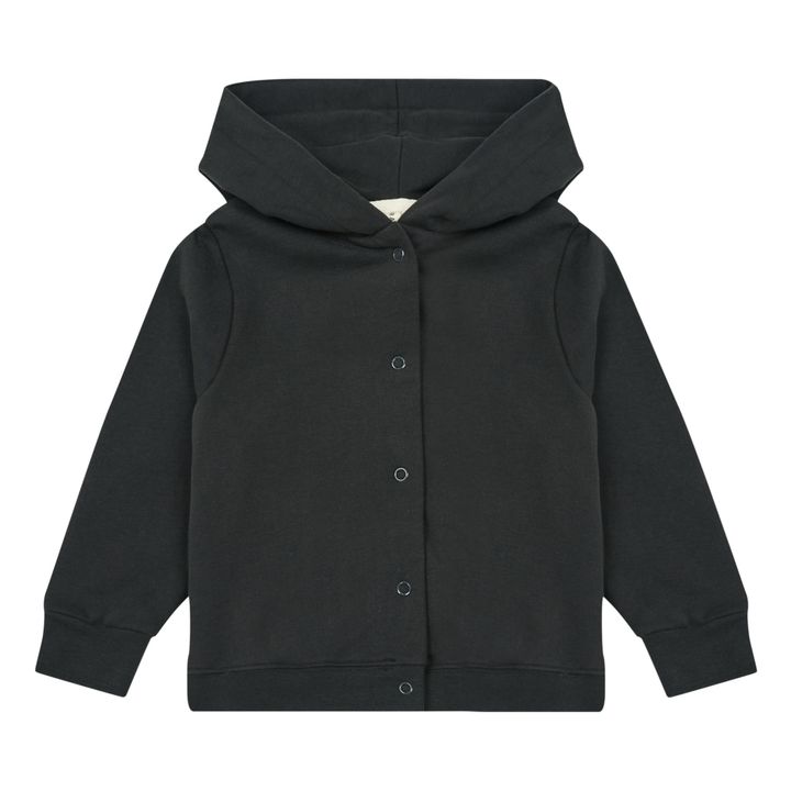 Sweat à Capuche Coton Bio | Noir- Image produit n°0