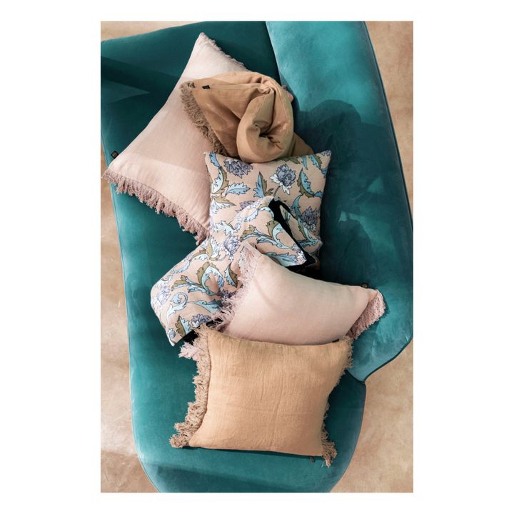 Wani Linen Fringed Cushion Cover | Natural- Imagen del producto n°1