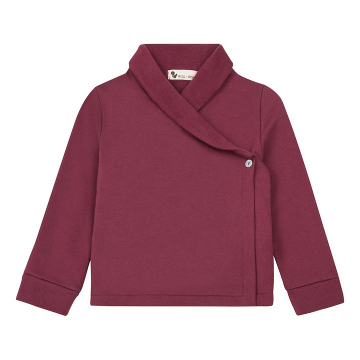 Veste Cocoon Coton Bio | Aubergine- Image produit n°0