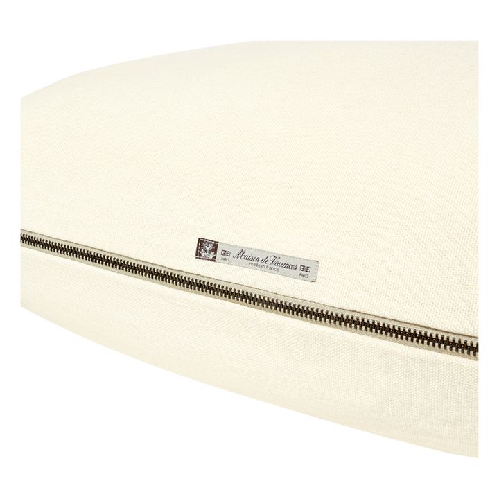 Coussin Vice versa black line en lin lavé stone washed | Naturel- Image produit n°1