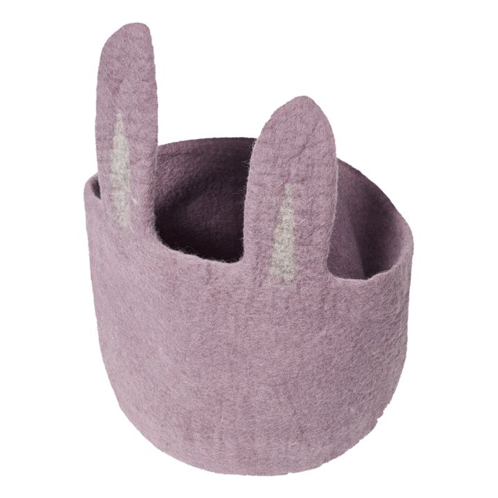 Korb Pasu Hase aus Filz Mauve- Produktbild Nr. 2