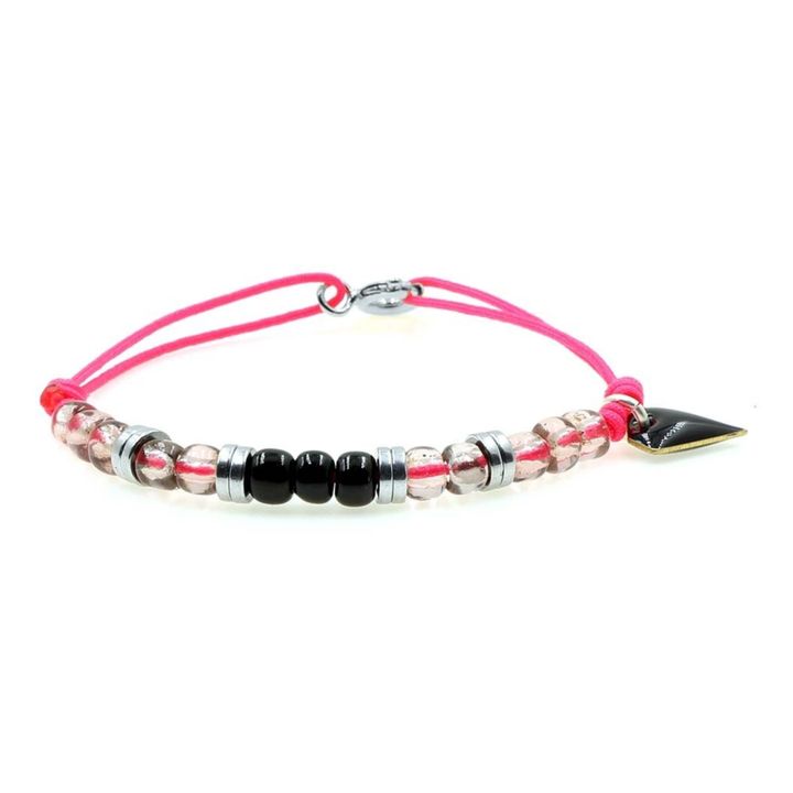 Bracelet Puka Rose Perle de Verre - Collection Enfant | Rose- Image produit n°0