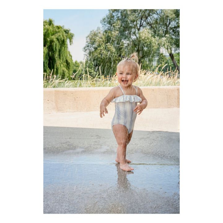 Striped Swimsuit Blue- Product image n°1