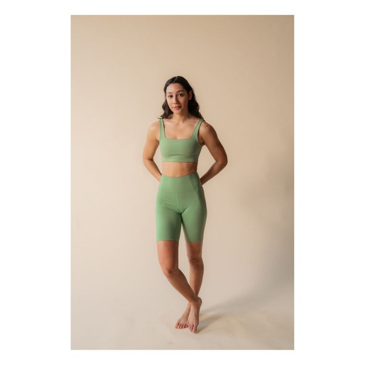 Short Bike High-Rise Compressive Verde Pálido- Imagen del producto n°1