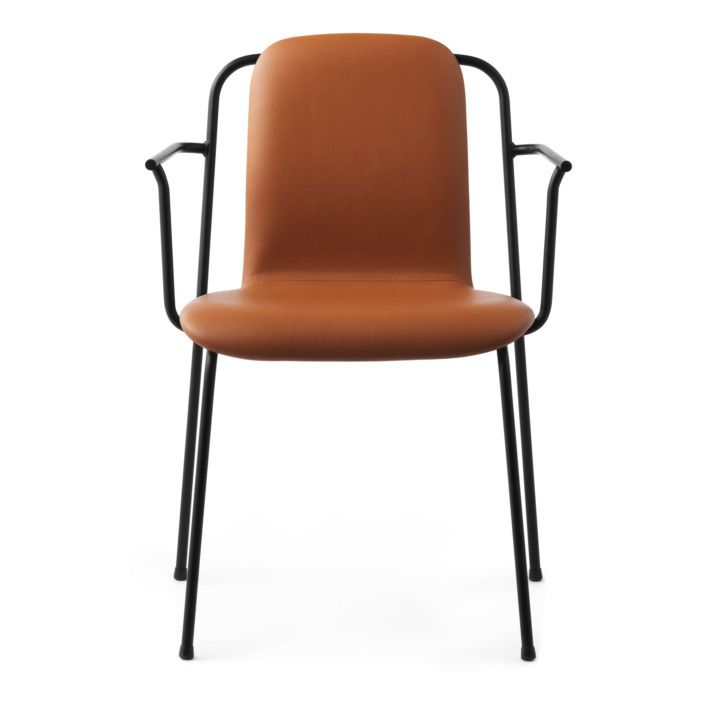 Chaise Studio avec accoudoirs | Brun- Image produit n°0