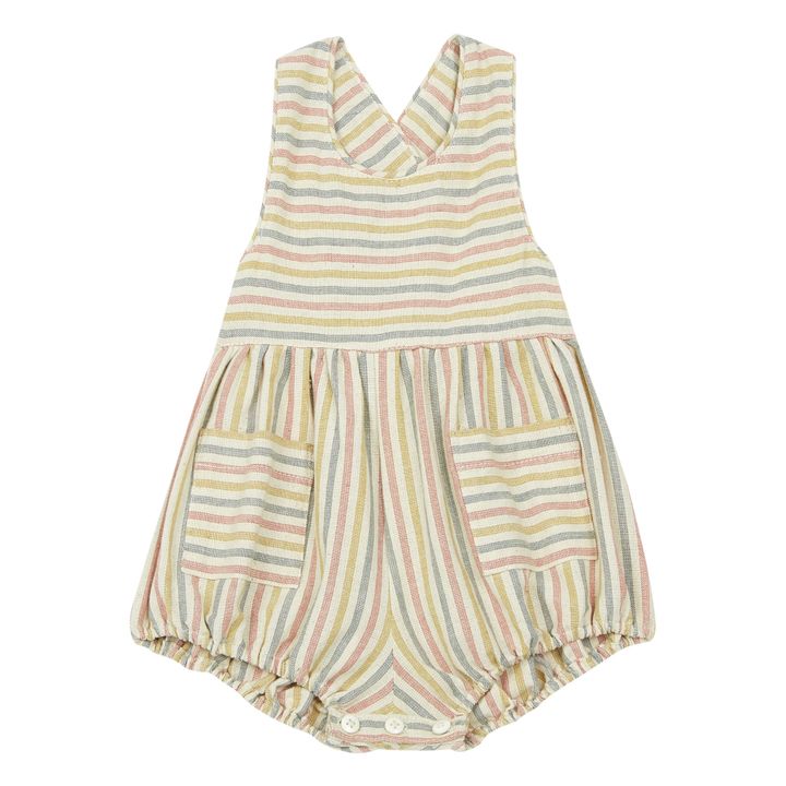 Zoe Striped Romper Ecru- Product image n°0