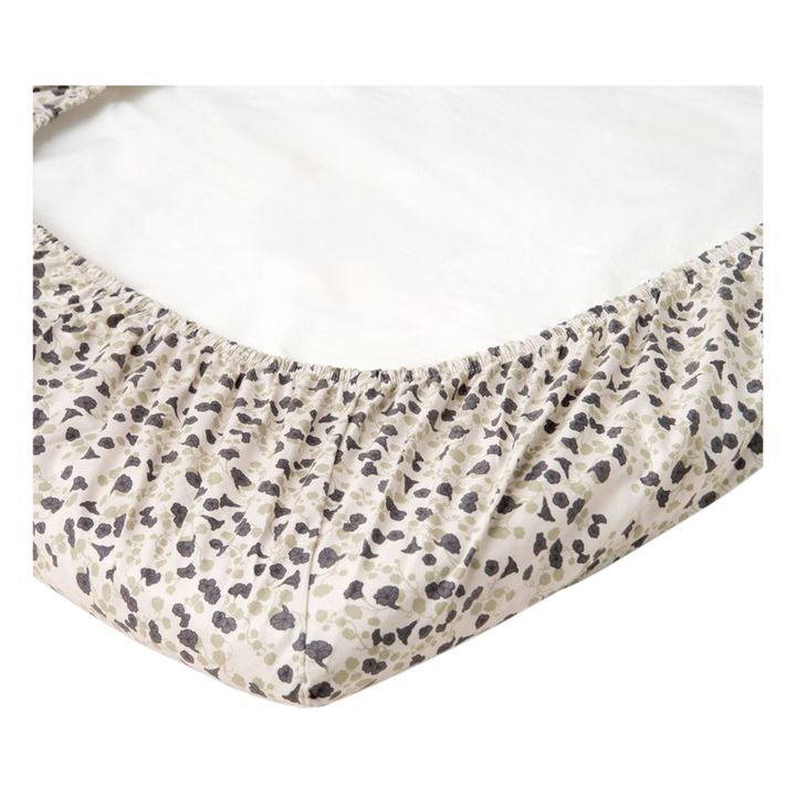 Drap housse Imperial Cress en percale de coton | Gris- Image produit n°3