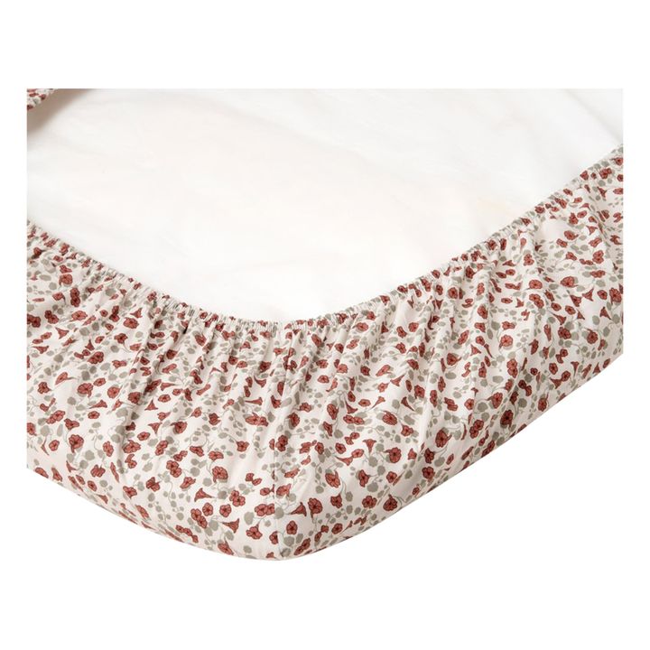 Drap-housse Royal Cress en percale de coton | Rouge- Image produit n°4