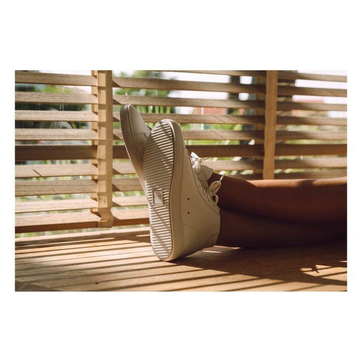 Bradley Mid-Top Leather Sneakers Blanco- Imagen del producto n°3