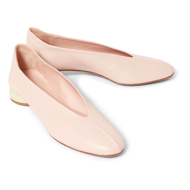 Ballerines Nervi Cuir Rose pâle- Image produit n°2