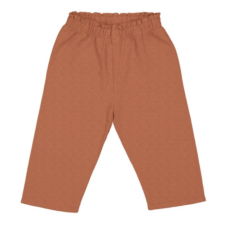 Cousin Organic Cotton Muslin Trousers Caramel- Product image n°0