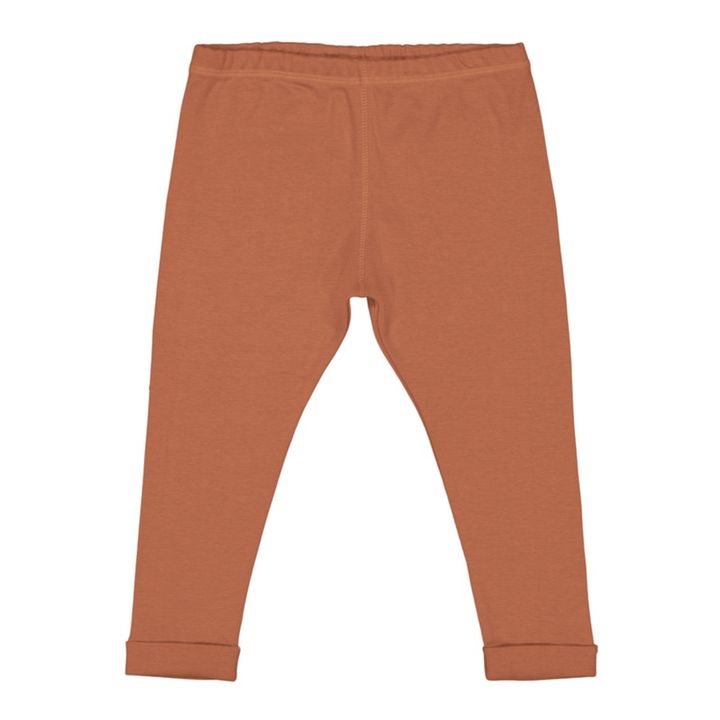 Legging Coton Bio Côtelé Rom Pom Caramel- Image produit n°0