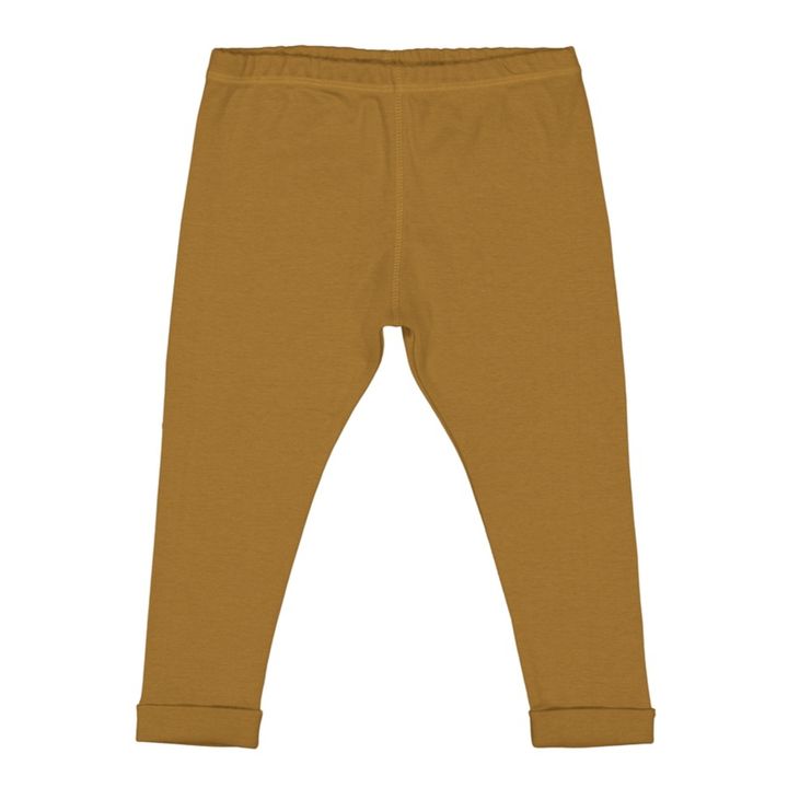Legging Coton Bio Côtelé Rom Pom Ocre- Image produit n°0