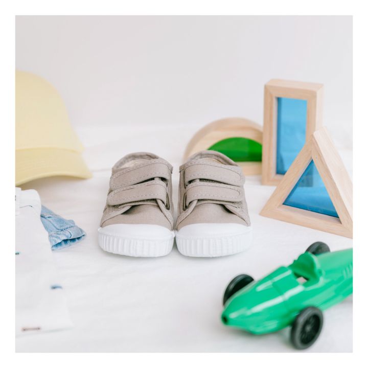 Tiras Lona Velcro Sneakers Beige- Immagine del prodotto n°1