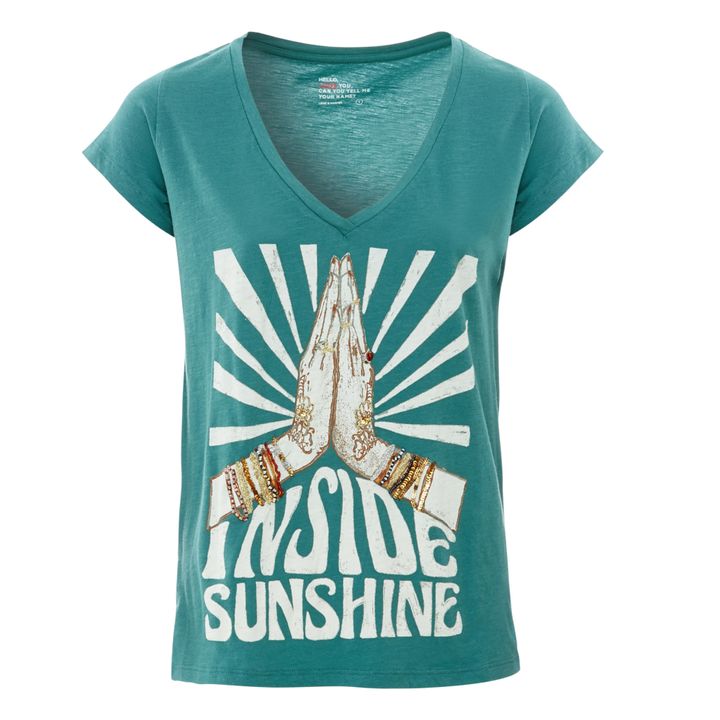 Tonton Inside Organic Cotton T-shirt | Petrol blue- Product image n°0
