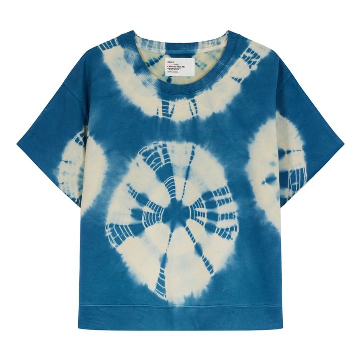 Felpa Soli, Tie and Dye, in cotone biologico Blu- Immagine del prodotto n°0
