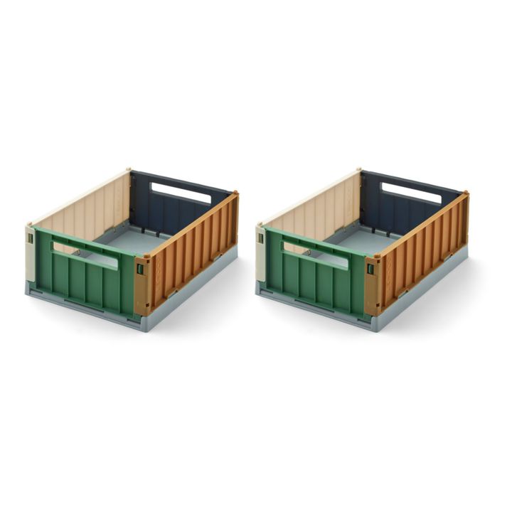 Weston Multicoloured Collapsible Crates - Set of 2 | Blue- Product image n°0