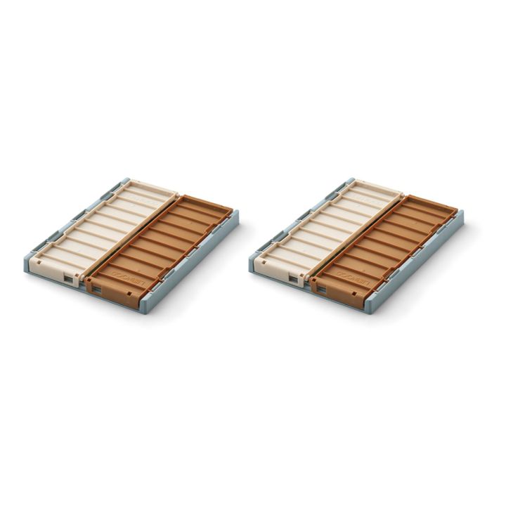 Weston Multicoloured Collapsible Crates - Set of 2 | Blue- Product image n°1