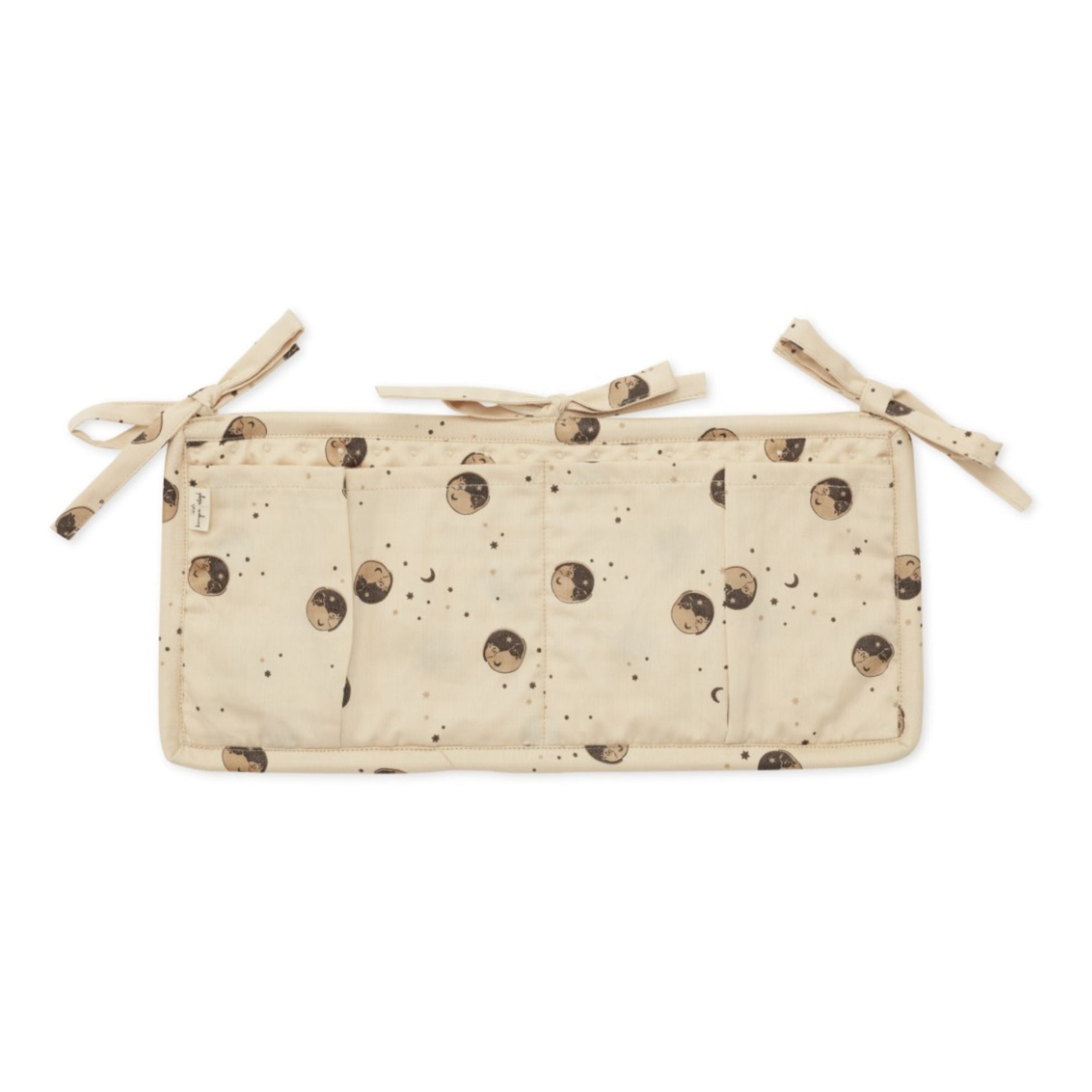 Pochette matelassée pour lit bébé en coton bio Ecru- Image produit n°0