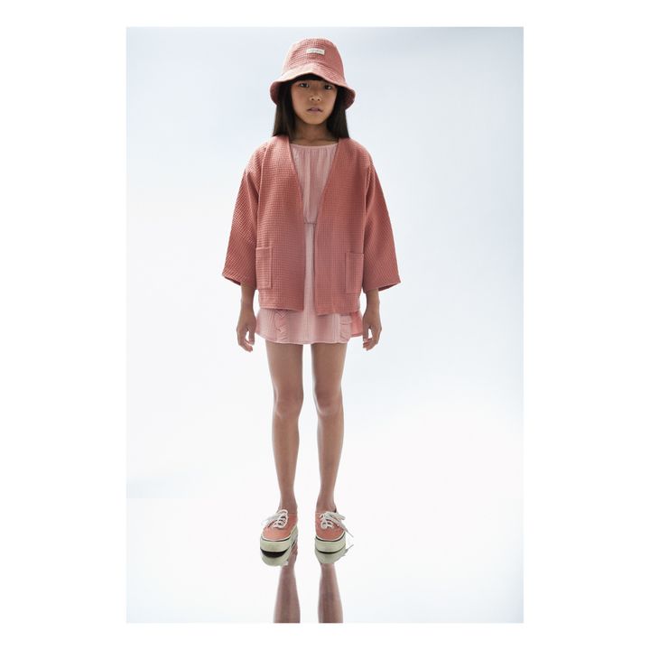 Veste Coton Bio Gaufré Tibet Terracotta- Image produit n°1