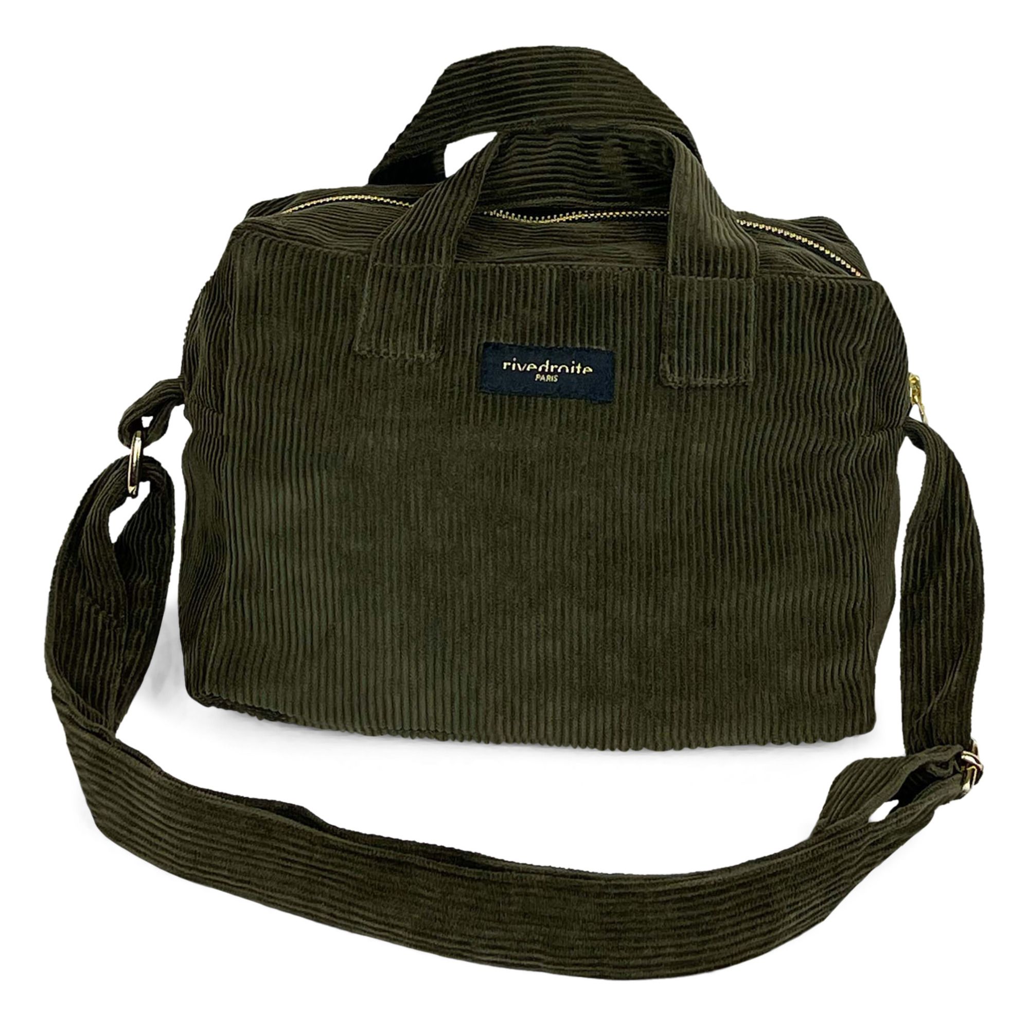 Bolso mini Sauval de terciopelo reciclado | Verde Kaki- Imagen del producto n°0