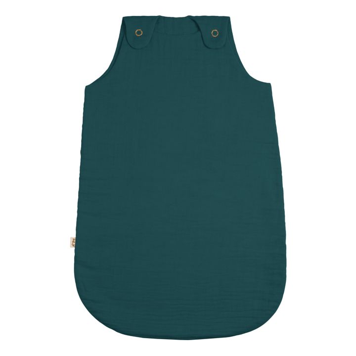 Leichter Babyschlafsack Bio-Baumwollgaze Teal Blue- Produktbild Nr. 0