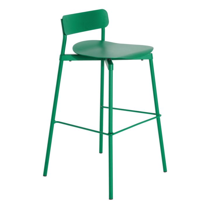 Fromme Metal Bar Stool | Green- Product image n°1