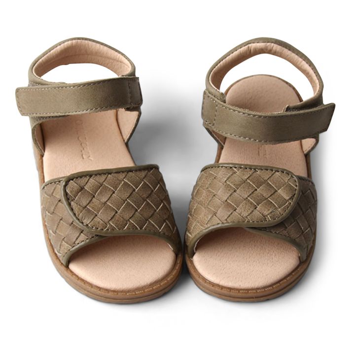 Sandales Tissées Vert kaki- Image produit n°2