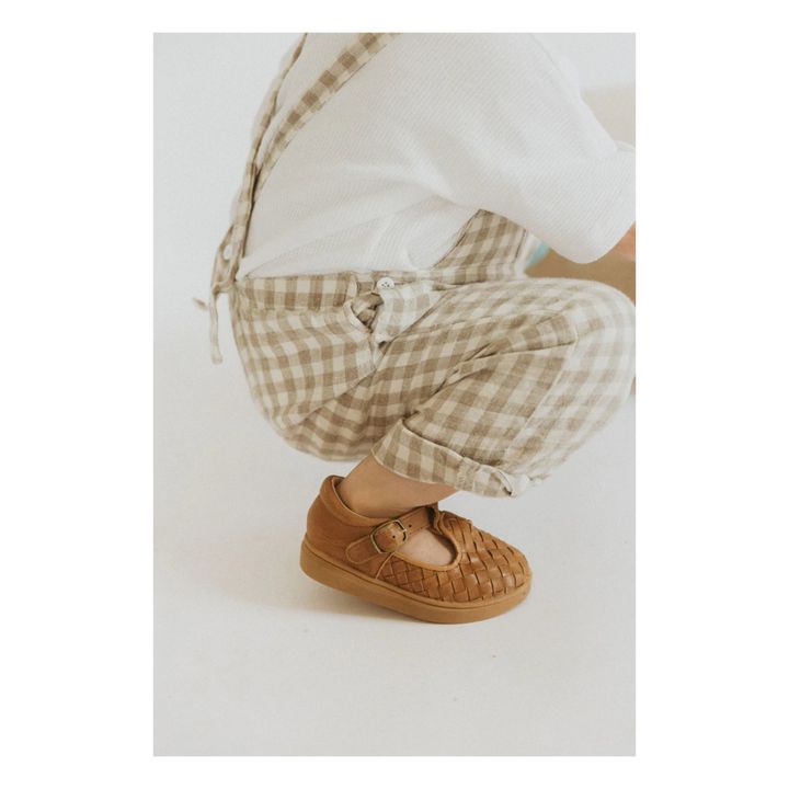 Scarpe da ginnastica, modello: T-Bar, tessute | Naturale- Immagine del prodotto n°2