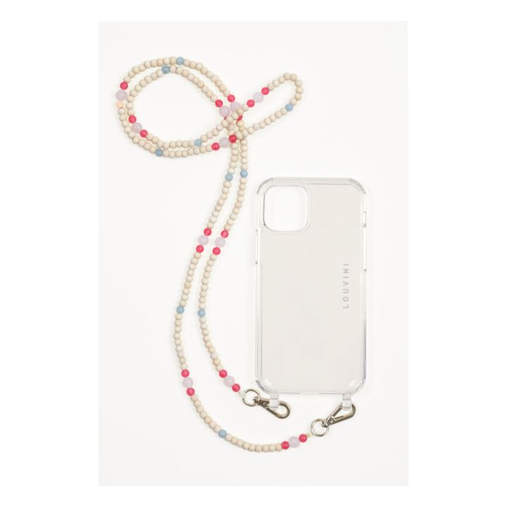 Cordón bolitas de madera Arielle | Rosa- Imagen del producto n°1