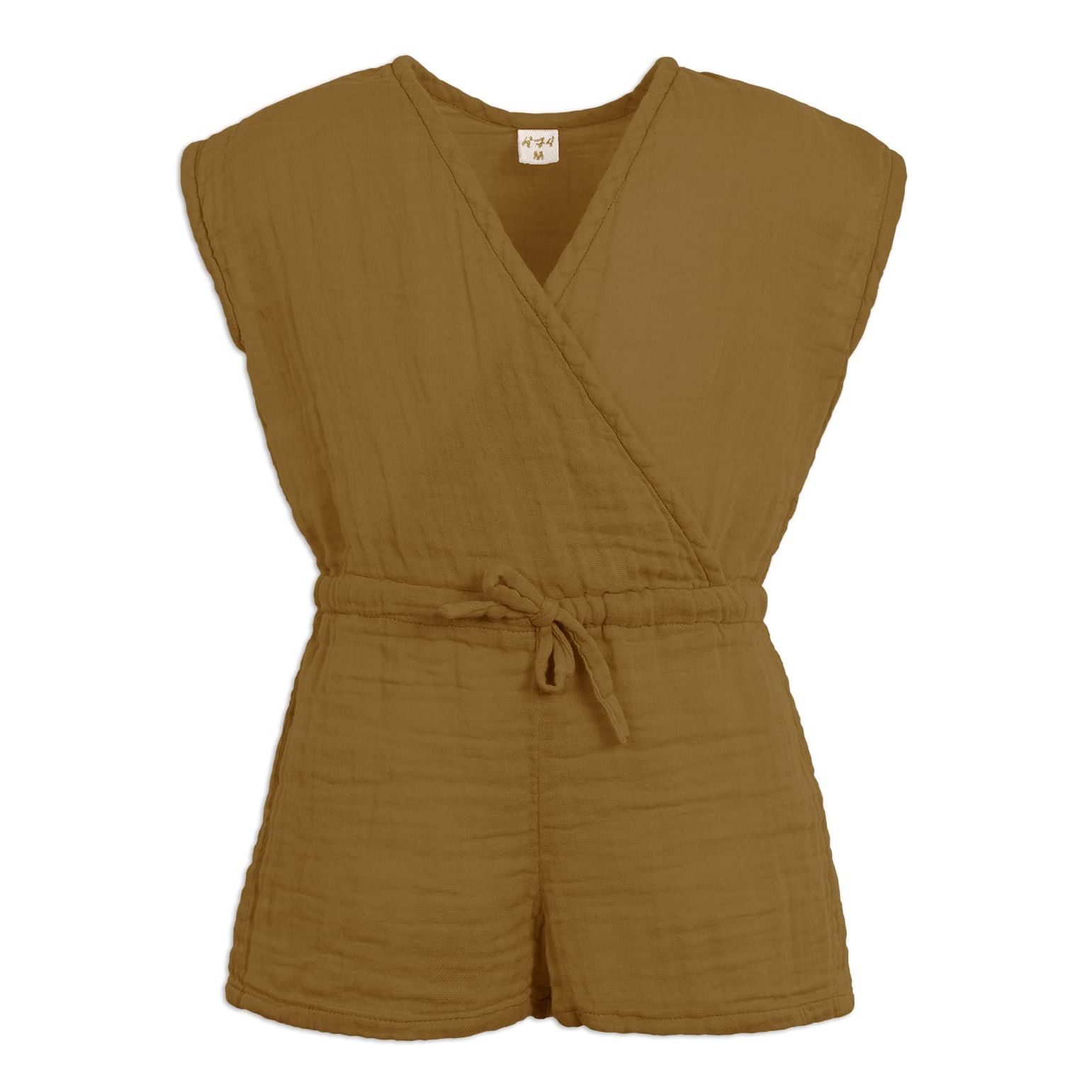 Kurzer Overall Bio-Baumwolle Grace | Bronze- Produktbild Nr. 0