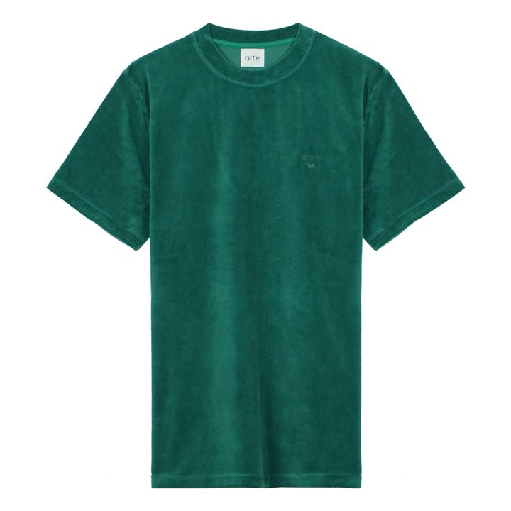 Frottee-T-Shirt Dunkelgrün- Produktbild Nr. 0