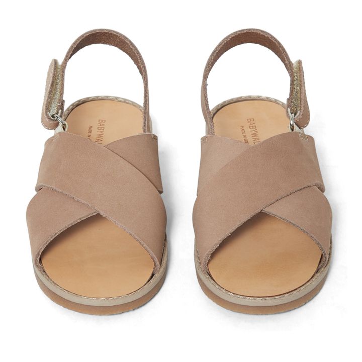 Sandali con strap, con fasce incrociate | Beige- Immagine del prodotto n°3