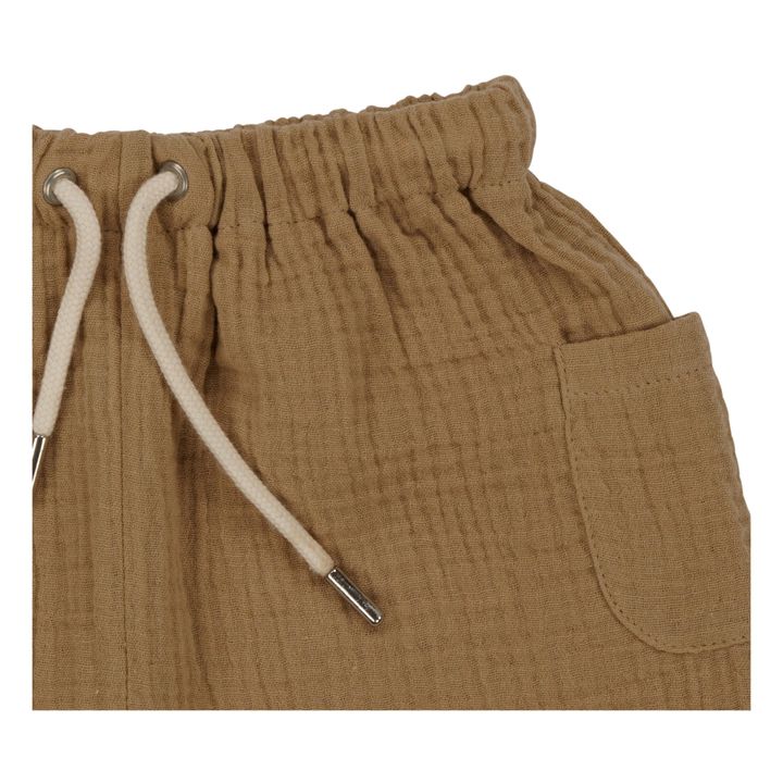 Ellis Organic Cotton Muslin Shorts Kamelbraun- Produktbild Nr. 6