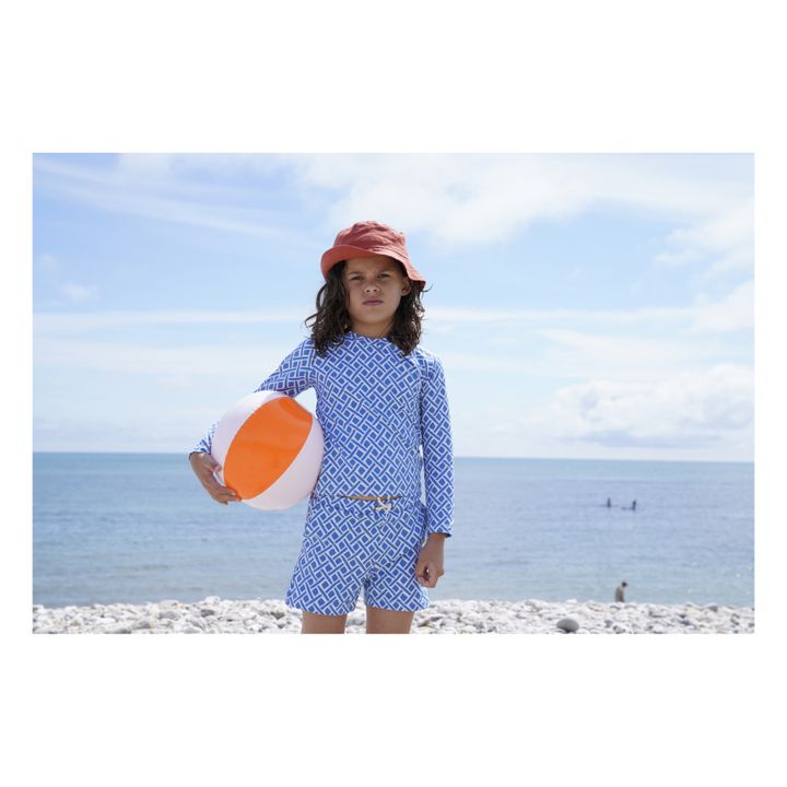 Camiseta protección solar Anti-UV de poliamida orgánica Natica Azul- Imagen del producto n°1