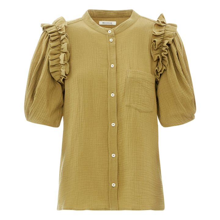 Blusa Harriet gasa de algodón Olive- Imagen del producto n°0