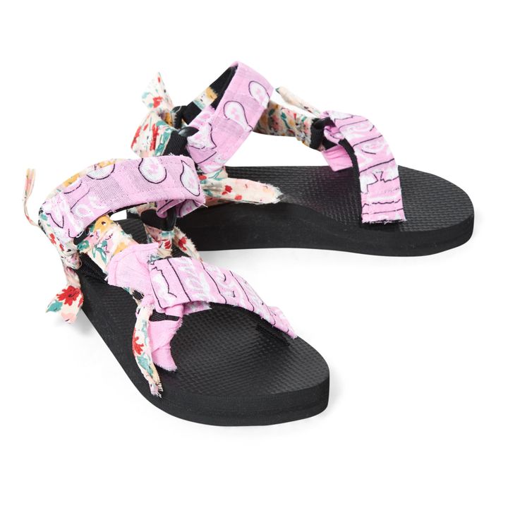 Sandalias Trekky Estampado Flores - Colección Infantil Rosa- Imagen del producto n°1