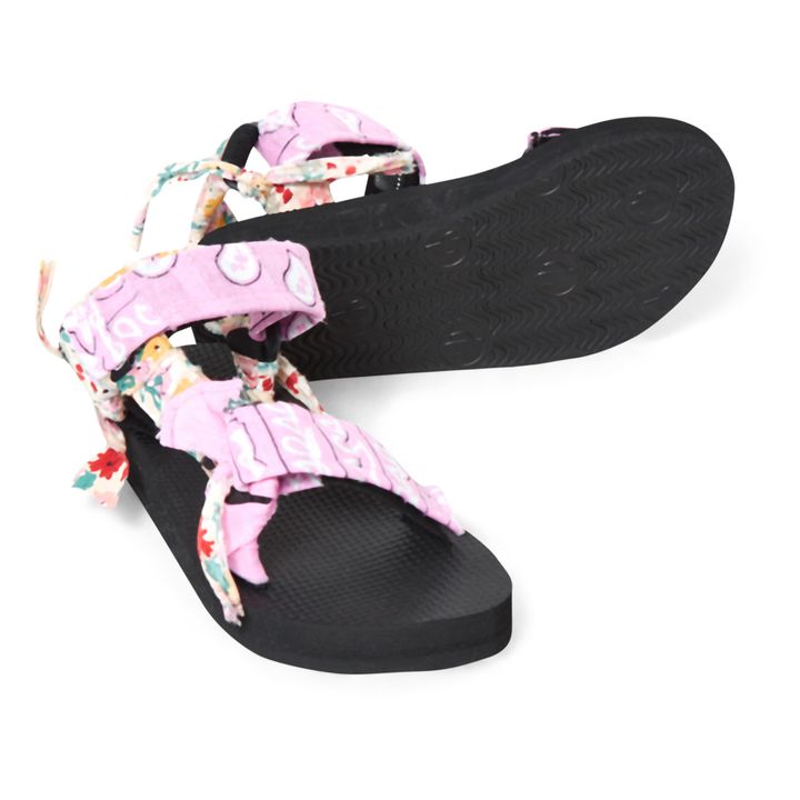 Sandalias Trekky Estampado Flores - Colección Infantil Rosa- Imagen del producto n°2