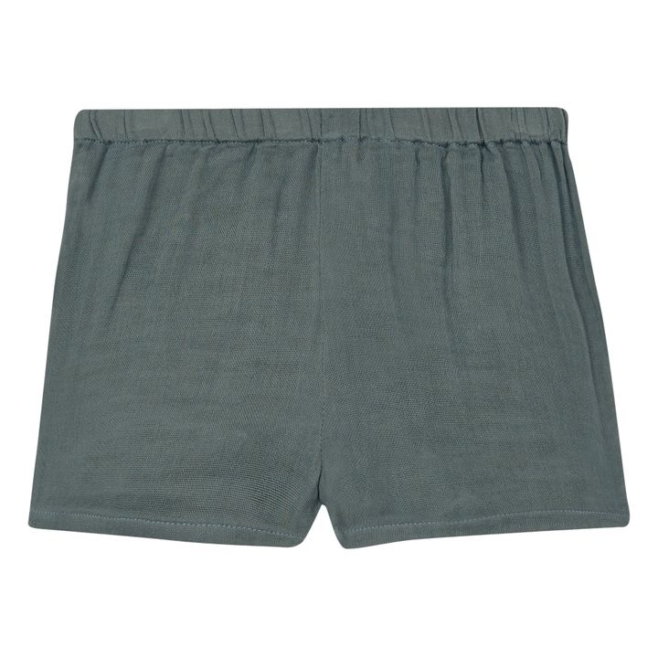 Pantalón corto de algodón orgánico Josi Azul- Imagen del producto n°0