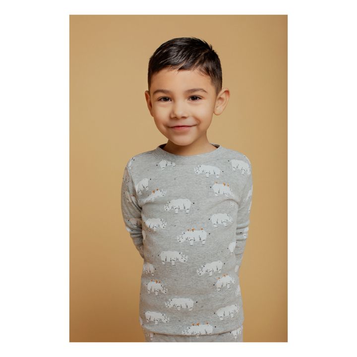 Pyjama Long Rhinoceros Gris- Image produit n°1