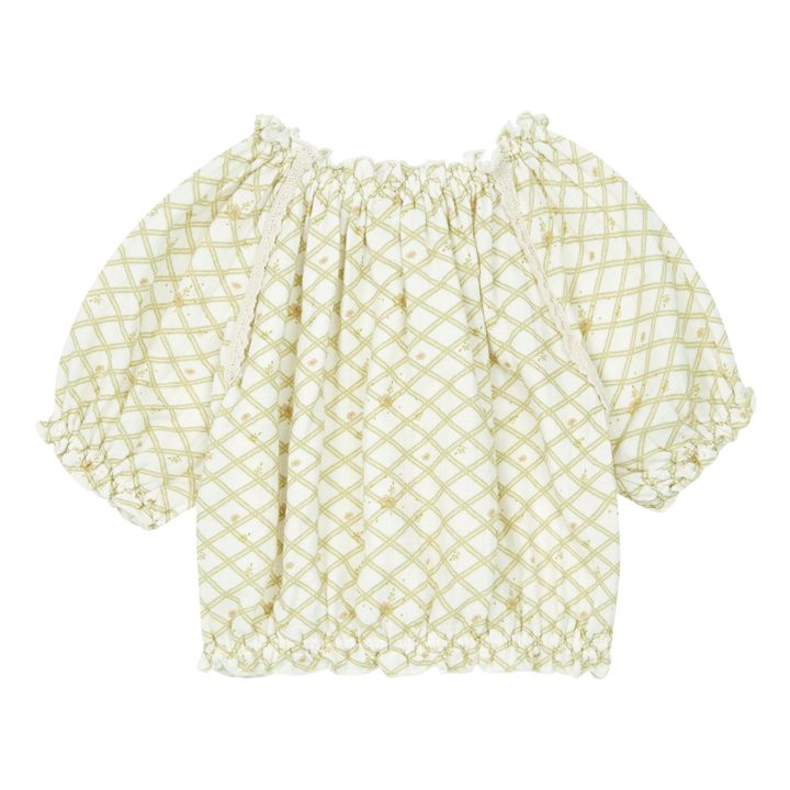 Blusa de algodón orgánico Josephine Crudo- Imagen del producto n°4
