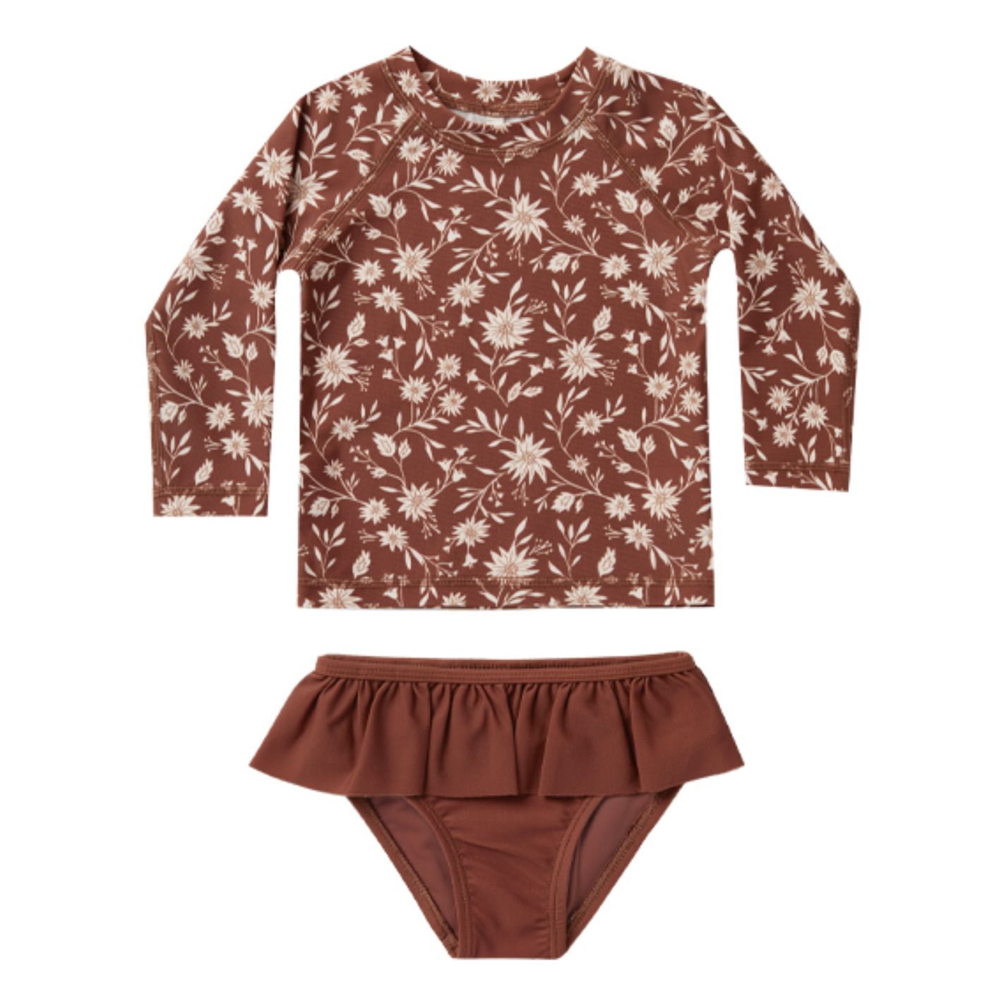 Anti-UV Wild Flower T-shirt and Bottoms Terracotta- Immagine del prodotto n°0