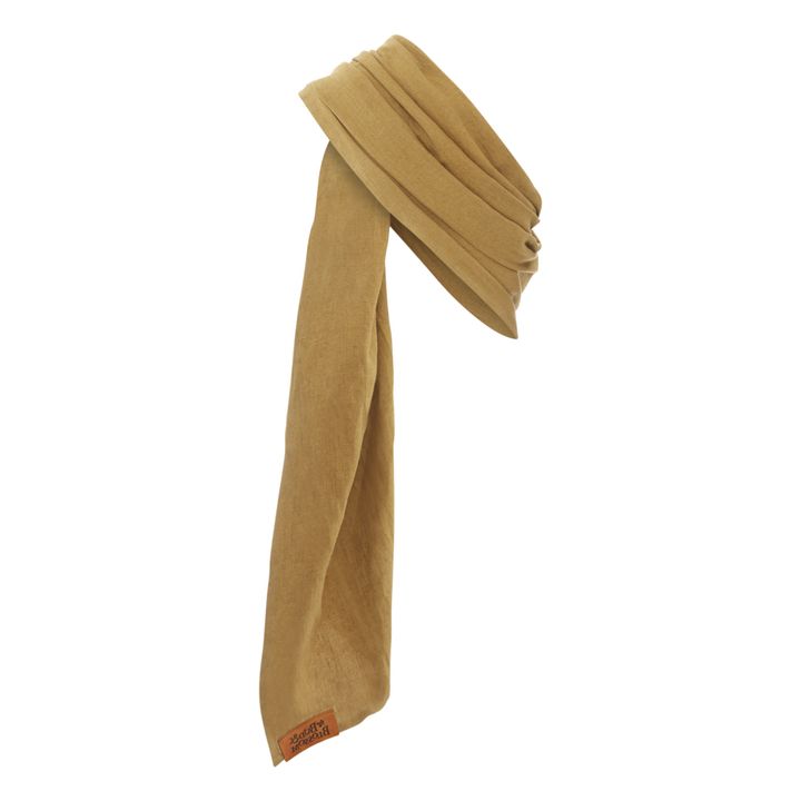 Sciarpa-fascia in lino per trasportare i bambini | Nocciola- Immagine del prodotto n°2