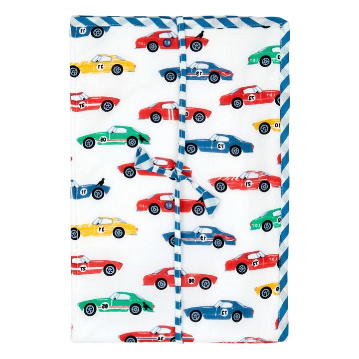Matelas à langer de voyage Race cars | Bleu- Image produit n°0