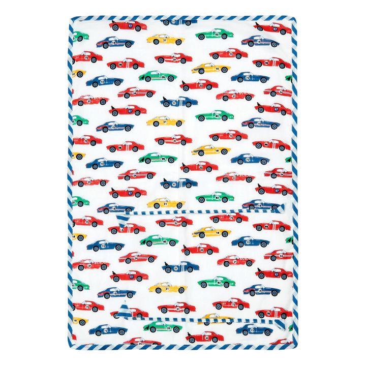 Matelas à langer de voyage Race cars | Bleu- Image produit n°1