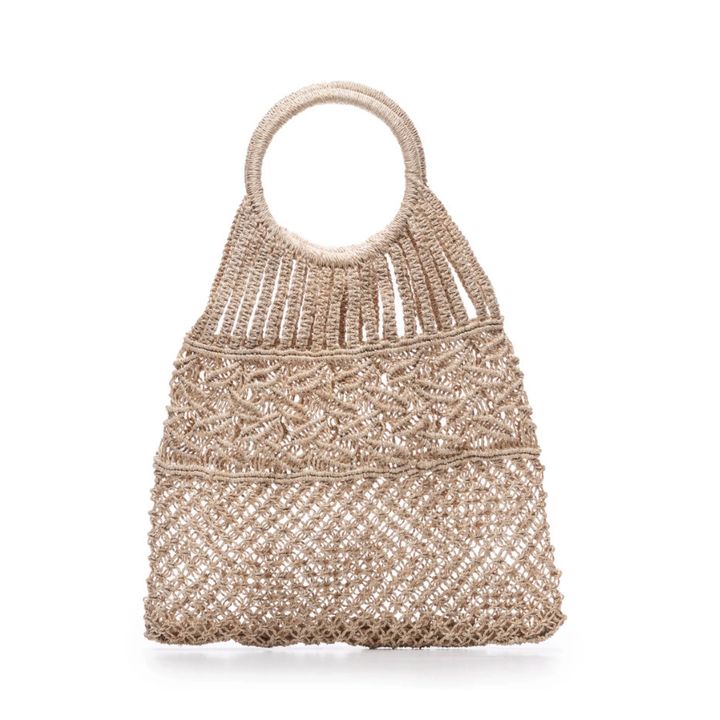 Borsa con manico in macramè | Naturale- Immagine del prodotto n°0