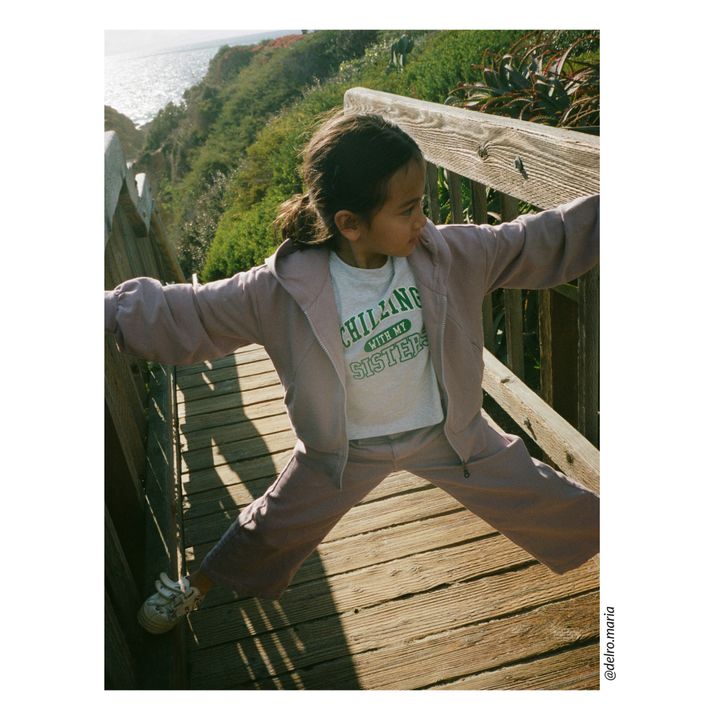Jogger Evasé Coton Bio Lilas- Image produit n°1