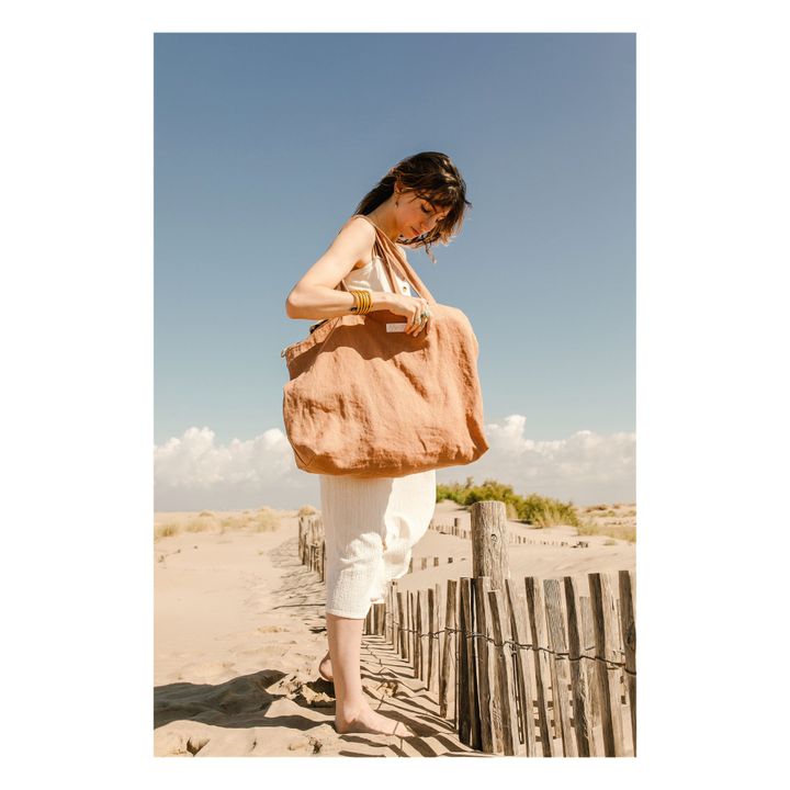Linen Overnight Bag | Terracotta- Imagen del producto n°1
