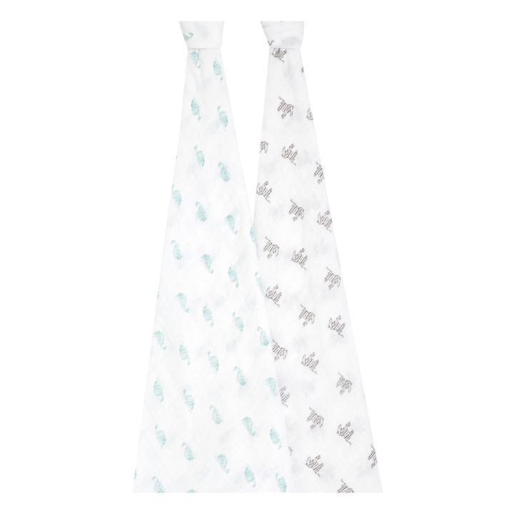 Animal Kingdom Organic Cotton Maxi Swaddling Cloths - Set of 2- Product image n°1