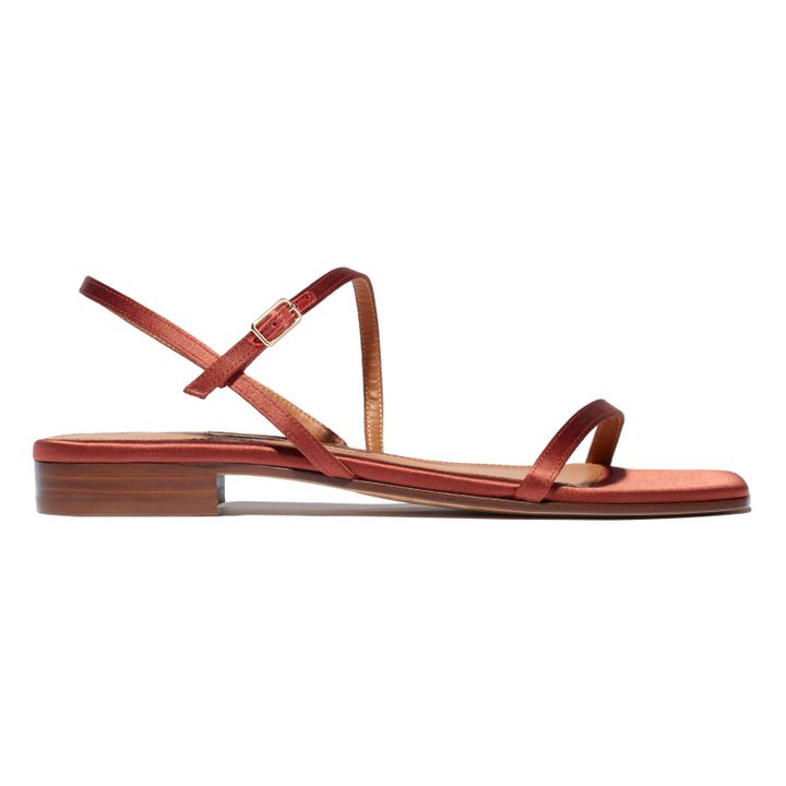 Hope Satin Sandals | Rojo ladrillo- Imagen del producto n°0